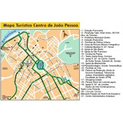 Mapa do centro histórico de João Pessoa