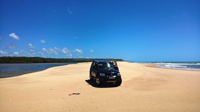 Vista da praia da Barra do Abiai