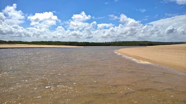 A boca do rio Abiai