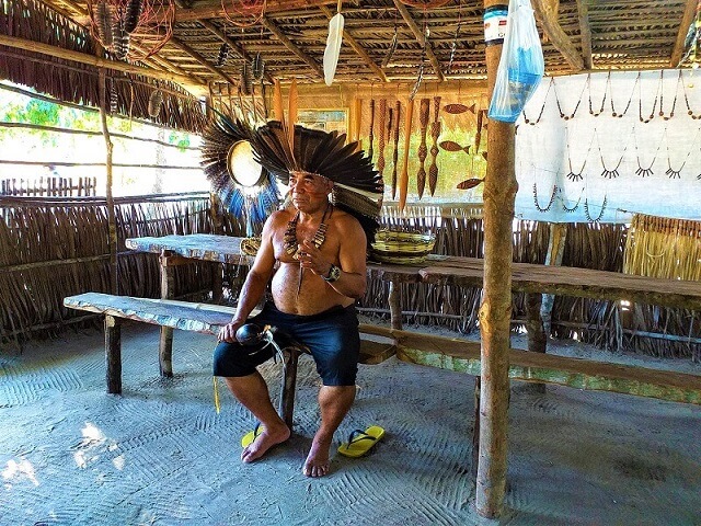 Aldeia indígena Potiguara, encontro com o Pajé Antonio