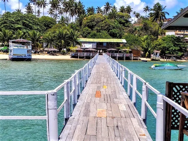 Barra do Cunhaú: olhando para o ponto de embarque dos barcos