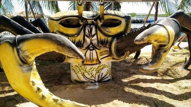Na Barra do Cunhaú o Caranguejo é o simbolo local