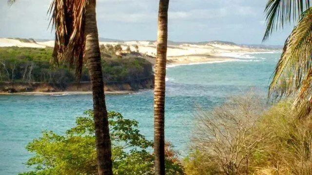Tibault do Sul: mirante sobre a boca da baia de Guaraíras