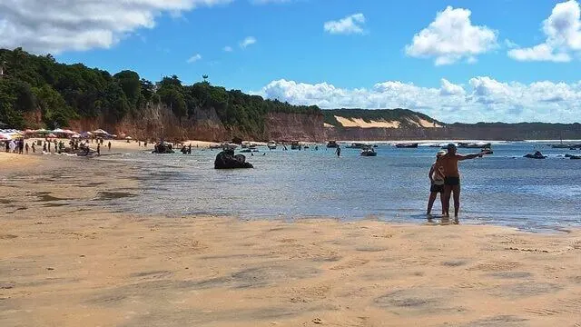 Praia do centro de Pipa