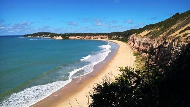 Pipa - RN, Santuário Ecológico: vista do lado da praia do centro