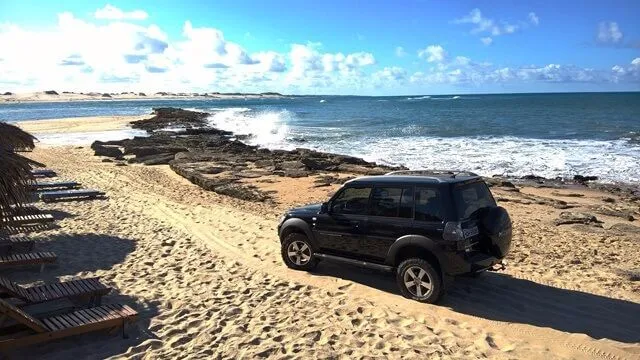 Tibault do Sul, na boca do rio, de 4x4