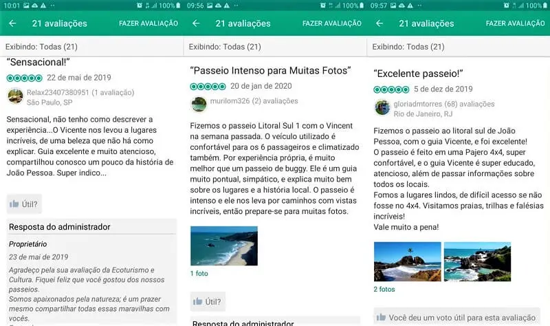 Avaliações no Tripadvisor (2)