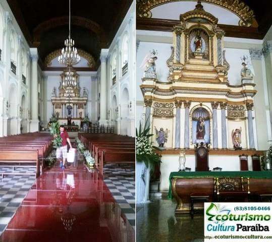 pontos turisticos Joao Pessoa: a Basílica menor de Nossa Senhora das Neves: o interior