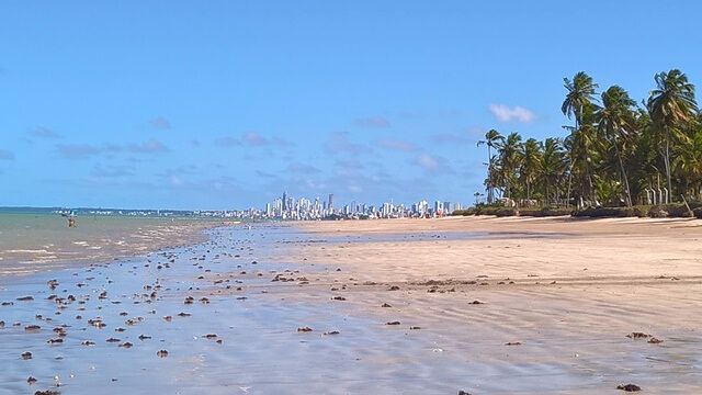 Praias de João Pessoa litoral norte: Ponta de Campina, frente a Areia Vermelha