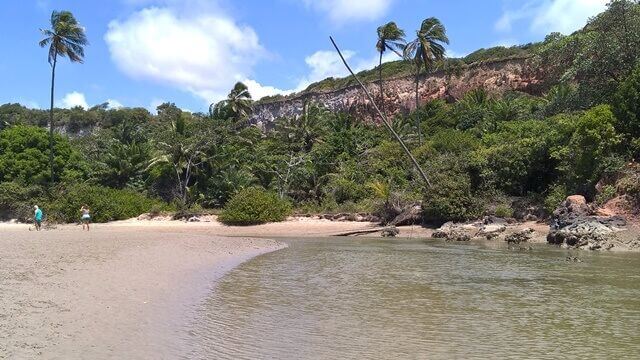 Praias litoral norte Paraiba: na Barra do Miriri