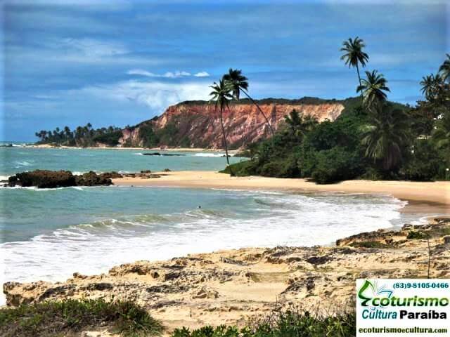 Falésias na praia de Tabatinga (praias da Paraíba)