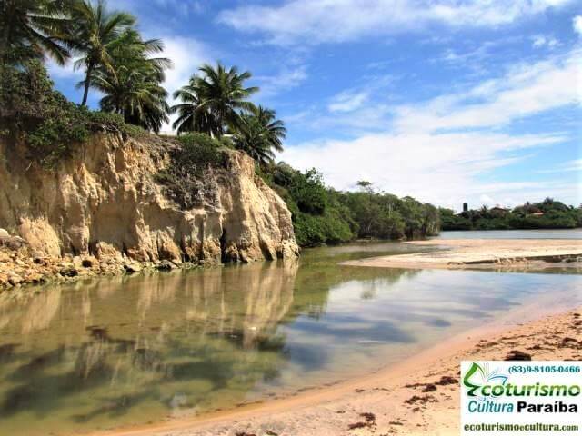 Falésias de argilo da praia de Tabatinga